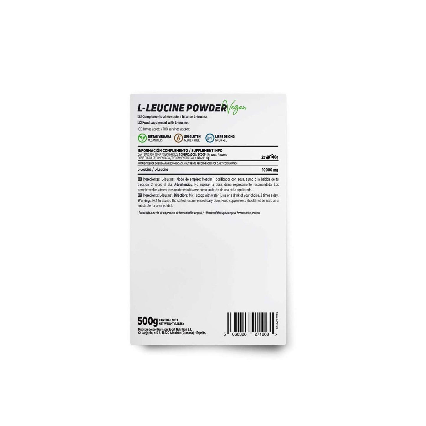 HSN L-Leucina en Polvo 500g