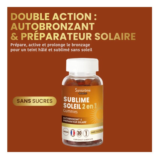 Santarome Sublime Soleil 2 en 1 30 Gummies
