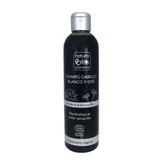 NaturaBIO Cosmetics Champú Cabello Blanco y Gris 250 ml