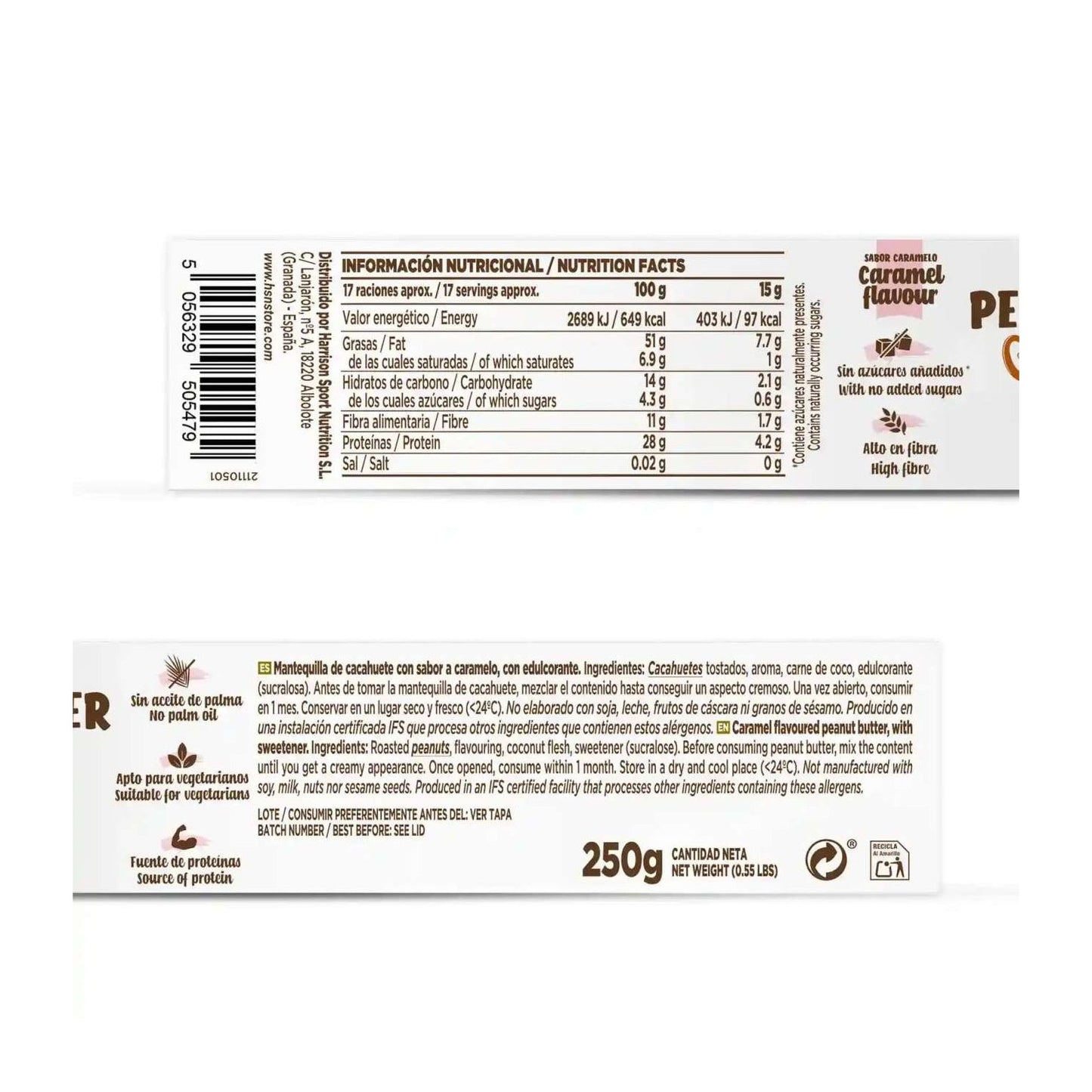 HSN Crema de Cacahuete Garrapiñado 250 g