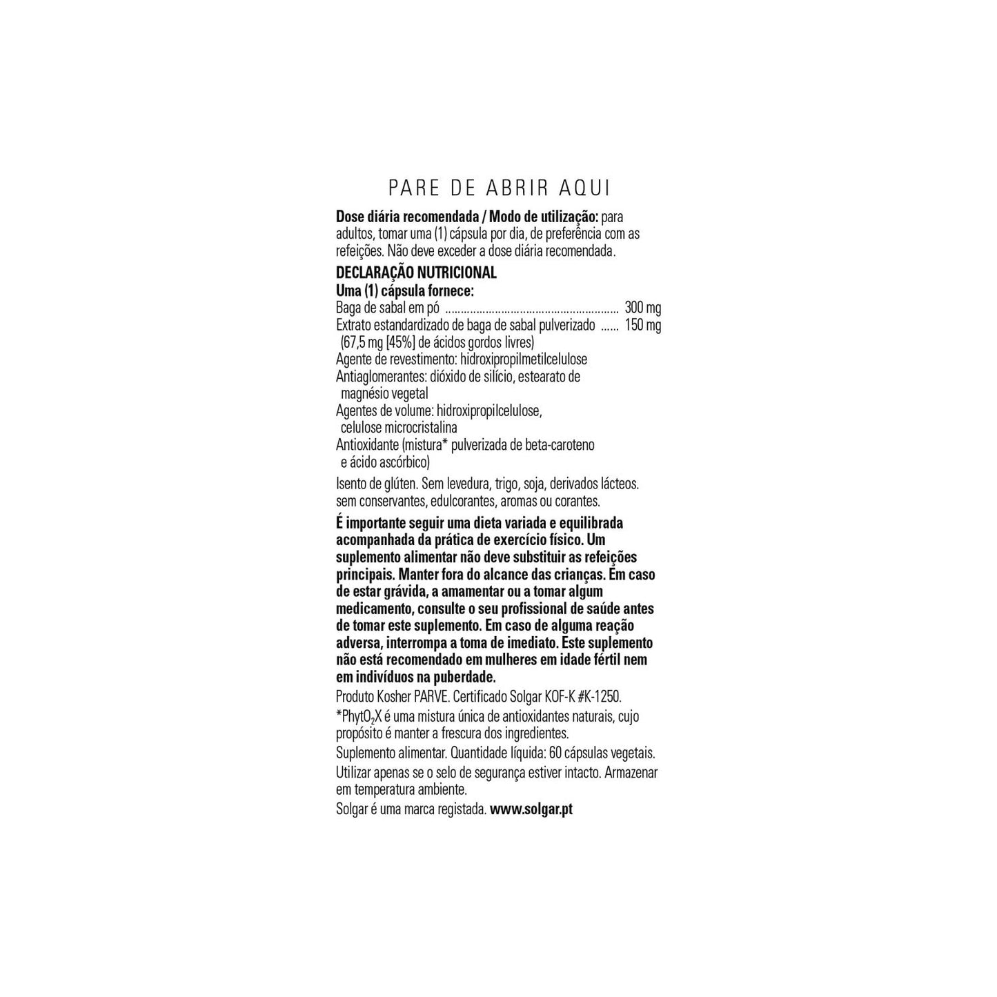 Solgar Sabal Extracto de Baya 60vcaps