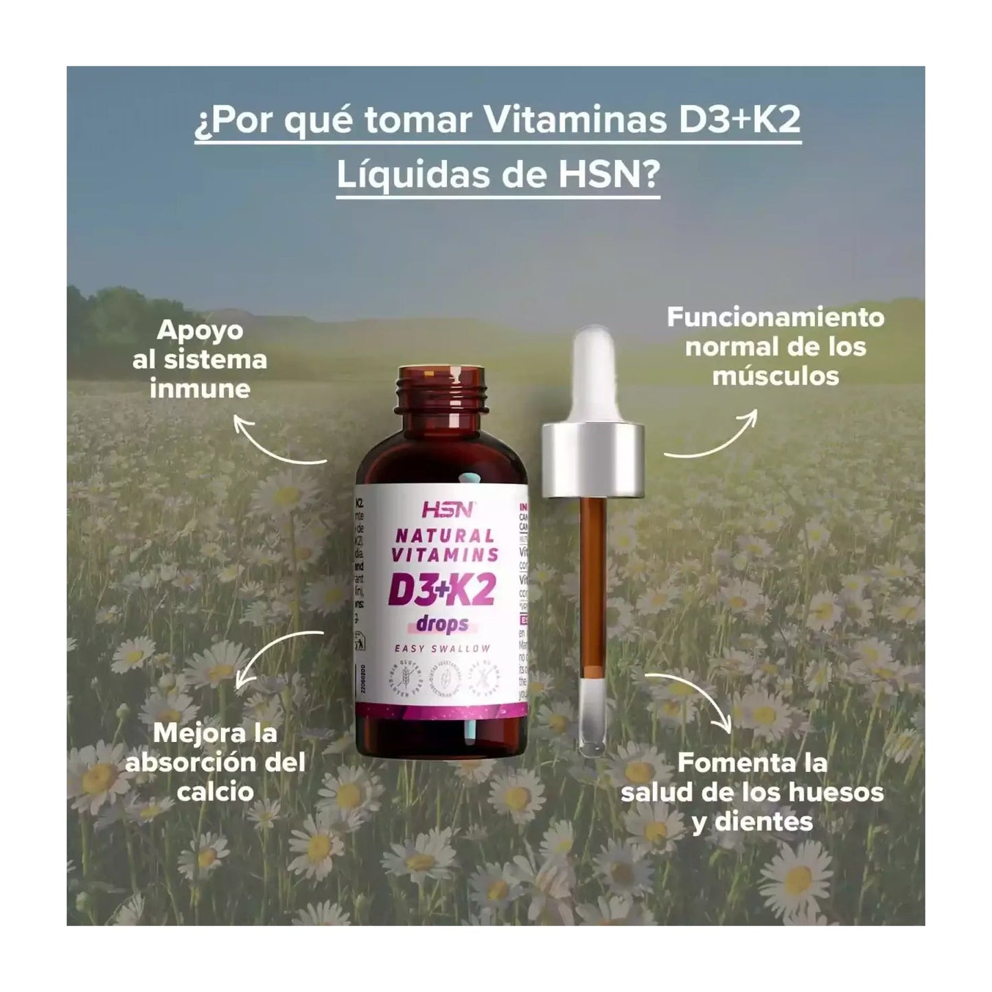 HSN Vitaminas D3+K2 Líquidas 30ml