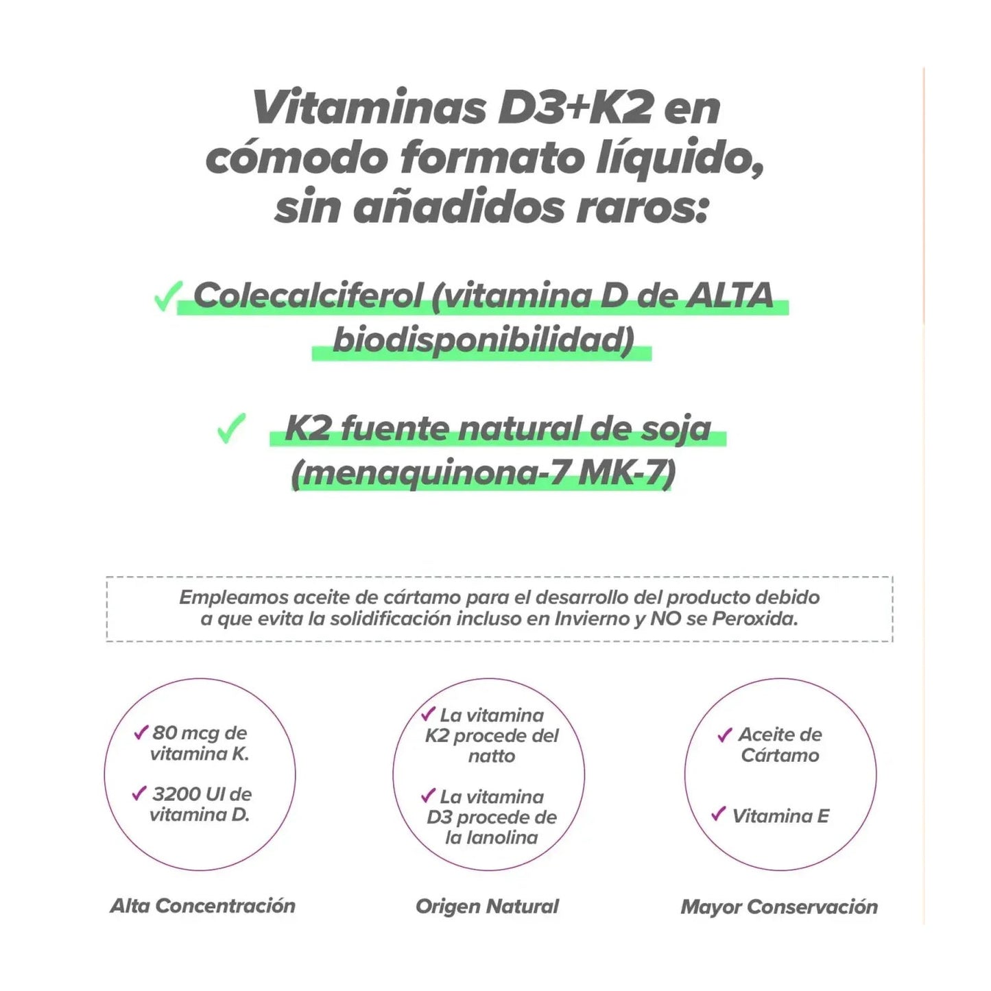 HSN Vitaminas D3+K2 Líquidas 30ml