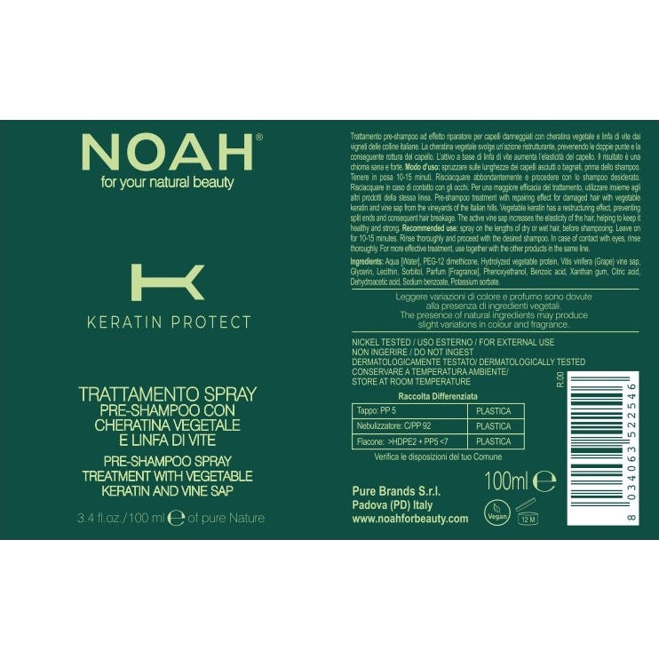 Noah Keratin Protect Tratamiento Spray Pre-Champú 100ml