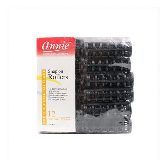 Annie Rolos Negro 1012 Mediano 12 uds