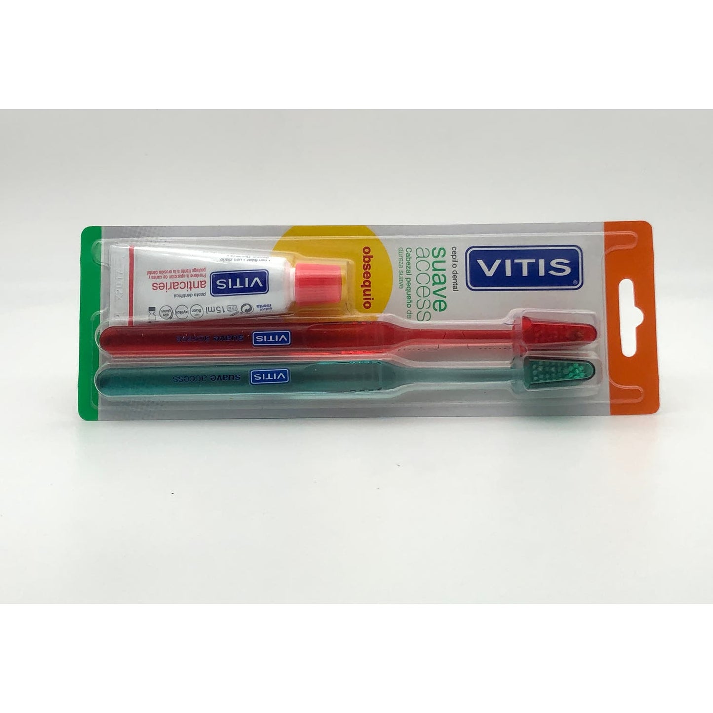 Vitis Suave Access Cepillo Dental 2uds + Pasta Anticaries 15ml