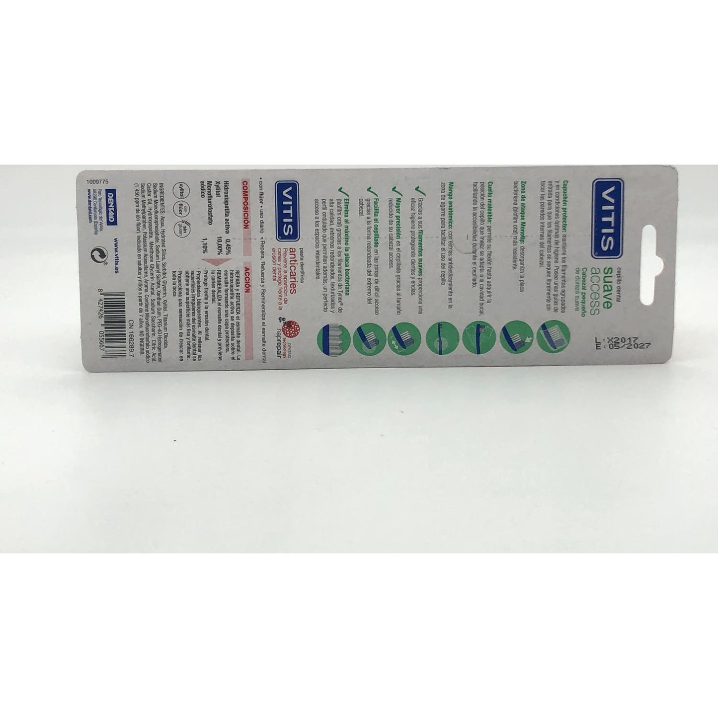 Vitis Suave Access Cepillo Dental 2uds + Pasta Anticaries 15ml