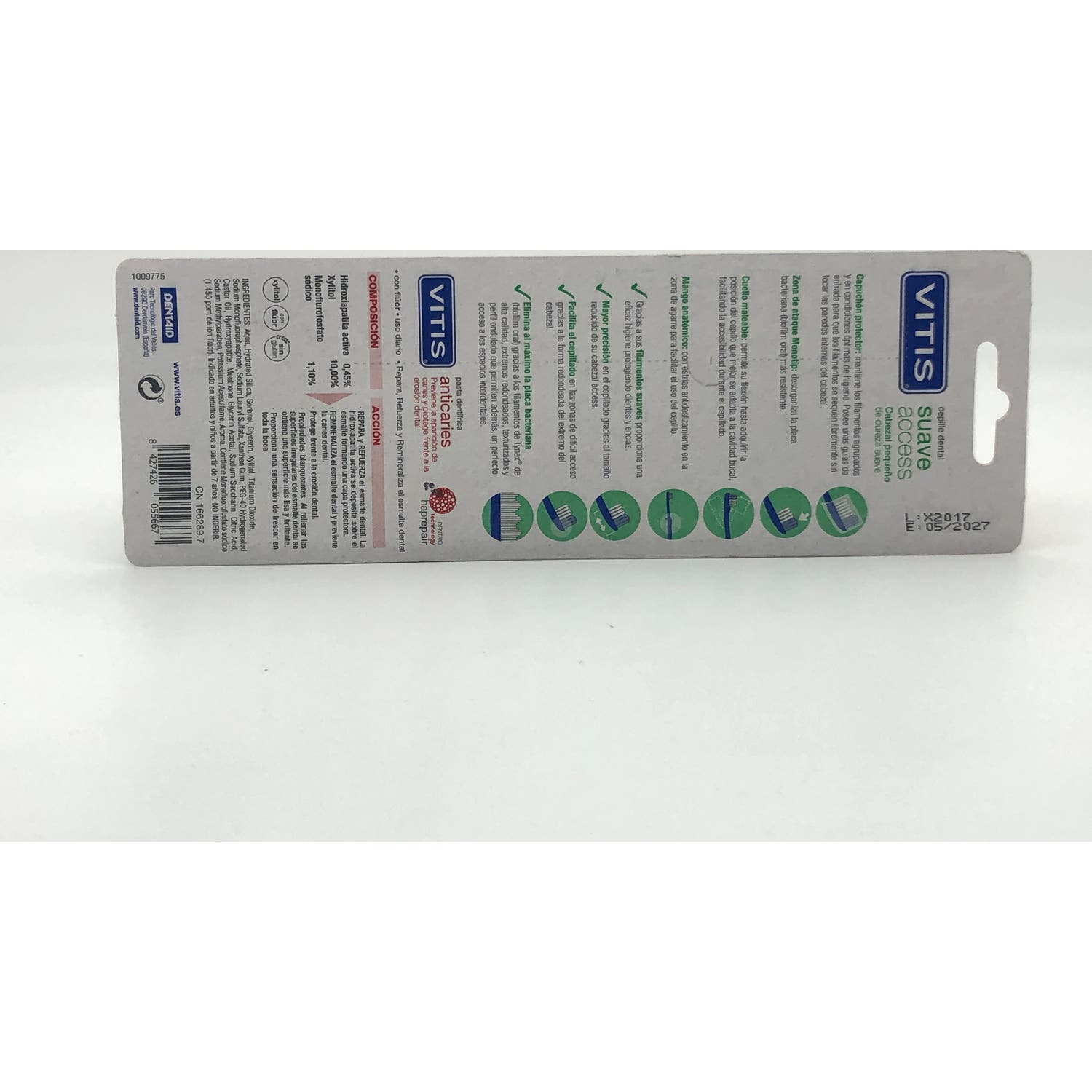 Vitis Suave Access Cepillo Dental 2uds + Pasta Anticaries 15ml