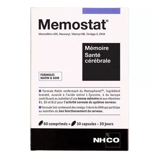Nhco Memostat Mémoire Santé Cérébrale 60 Comprimés + 30 Capsules