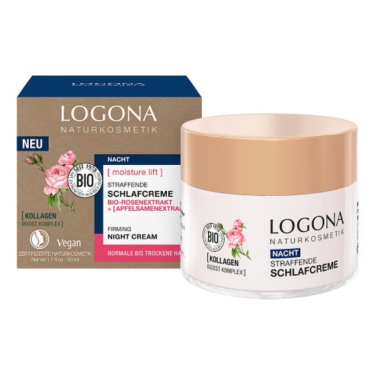 Logona Crema Noche Reafirmante Rosas Semillas Manzana Bio 50ml