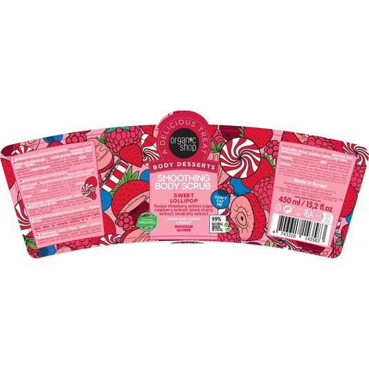 Organic Shop Body Desserts Smoothing Scrub Sweet Lollipop 450ml
