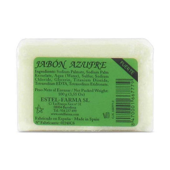 Jabón Estel Farma azufre fuerte 10% 100g