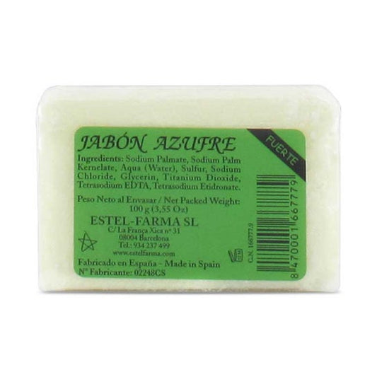 Jabón Estel Farma azufre fuerte 10% 100g