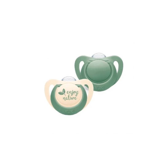Nuk for Nature Chupeta Silicone 6-18 M Bege 2 uds
