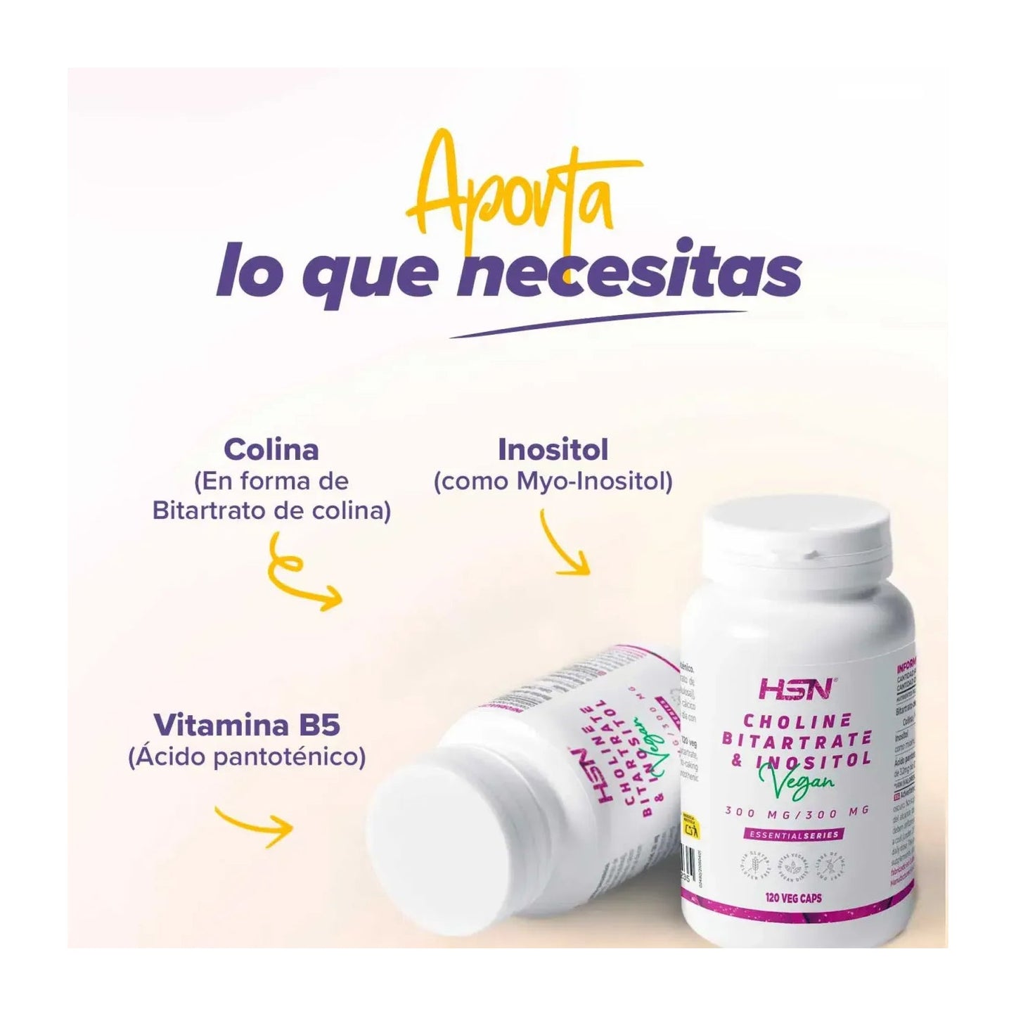 HSN Colina E Inositol 300mg/300mg 120vcaps