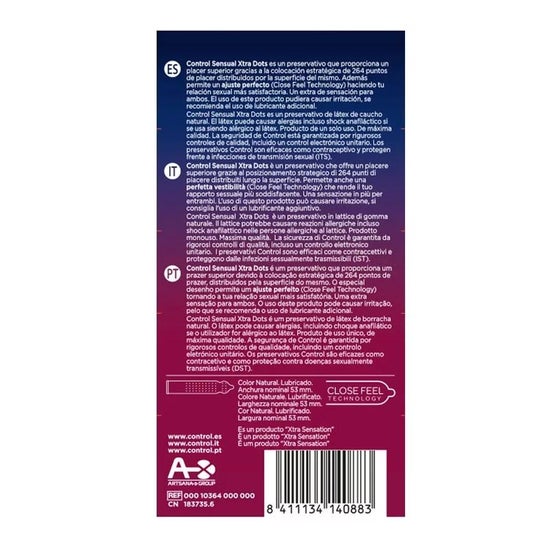 Control Preservativos Xtra Dots 12uds