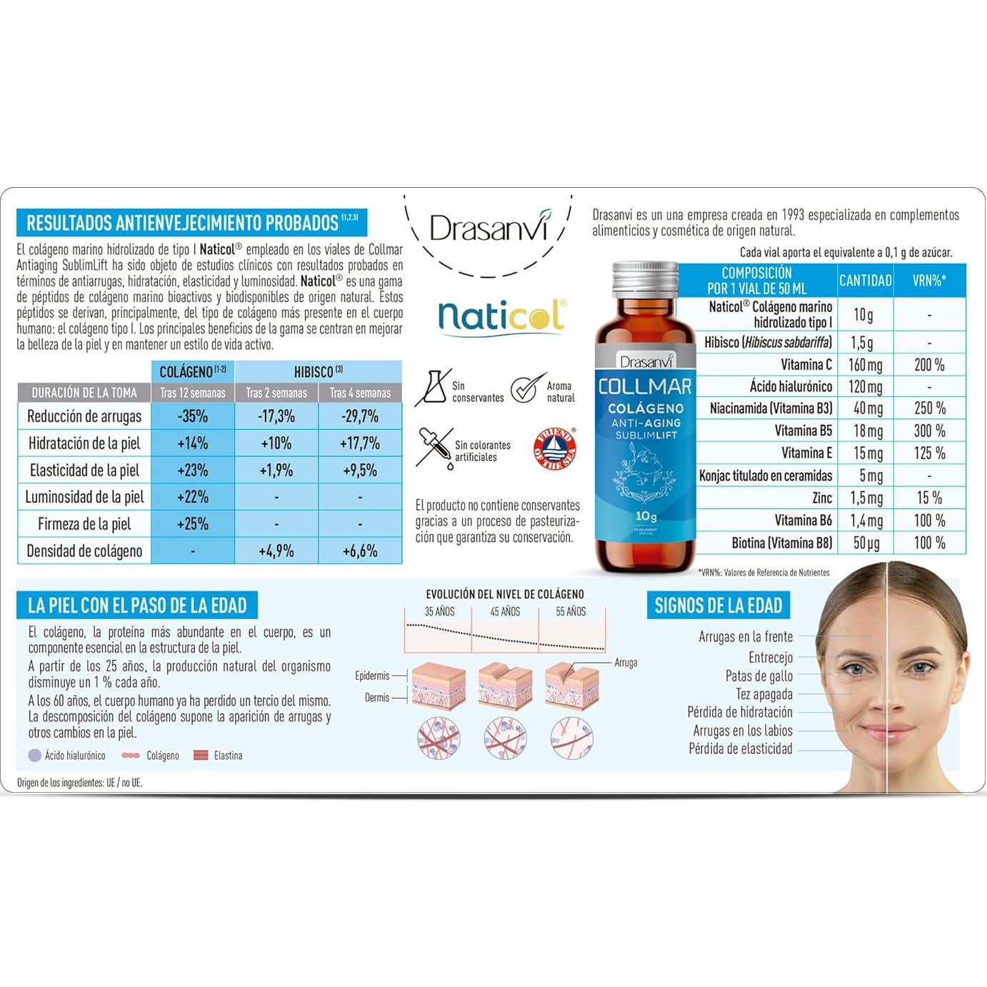 Drasanvi Collmar Colágeno Antiaging SublimLift Melocotón 10x50 ml