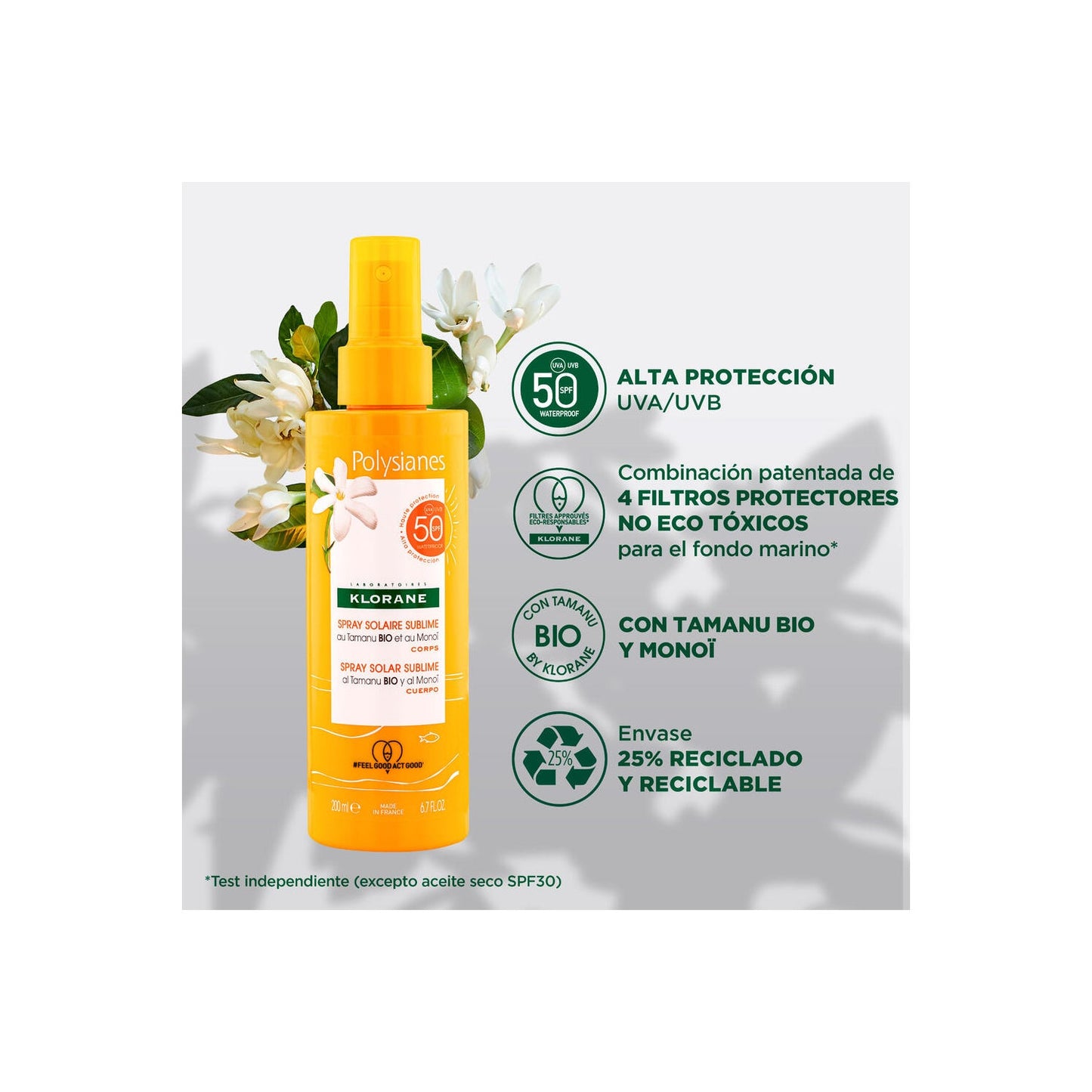 Klorane Spray Solar Sublime SPF50 200ml
