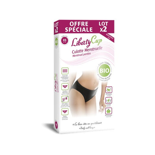 Liberty Cup Slip Menstruales Negro Talla L-XL 2uds