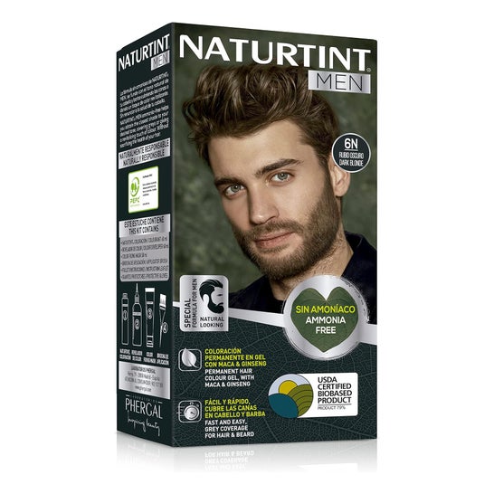 Naturtint Men Gel Coloracion Permanente 6N Rubio Oscuro 170ml