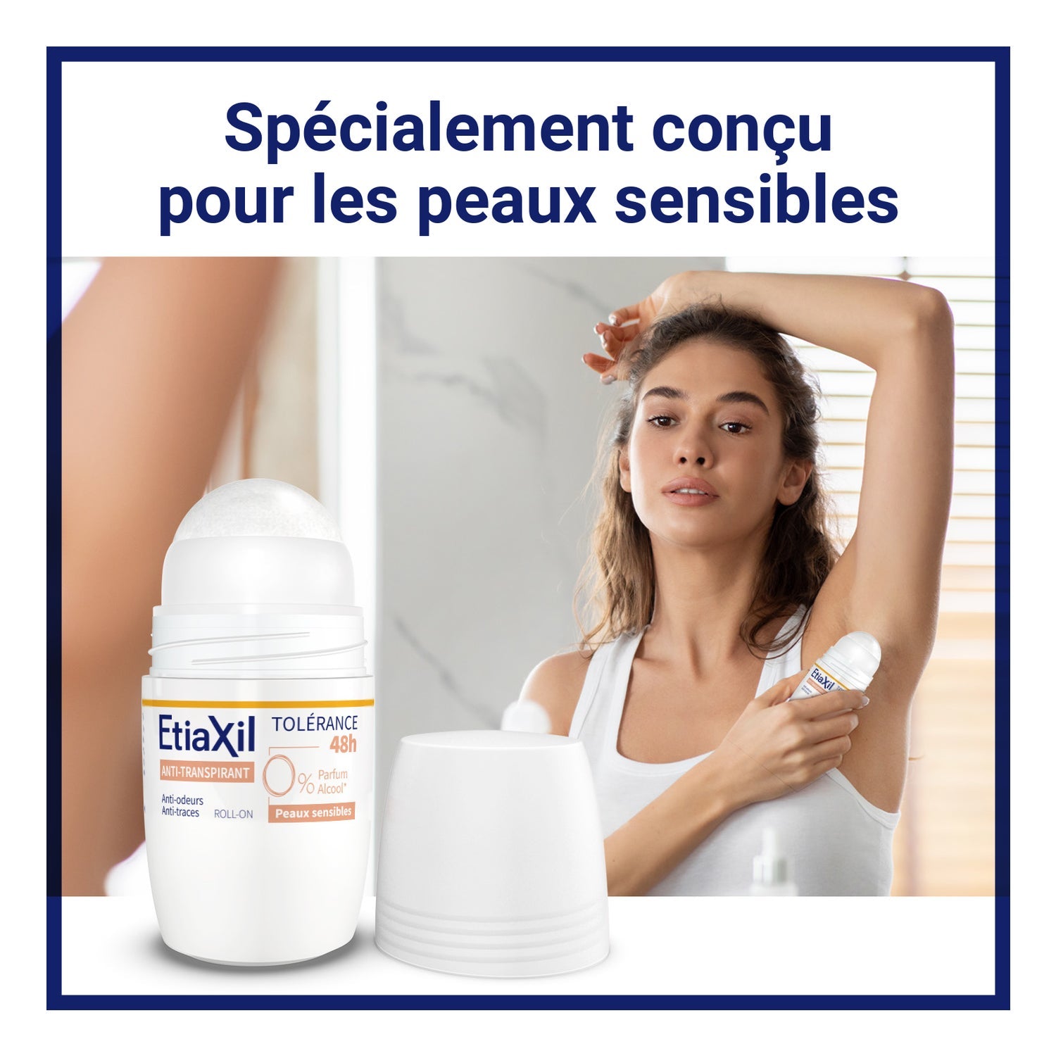 Etiaxil Dédorant Anti-Transpirant Tolérance 48h Peaux Sensibles Roll-On 50ml