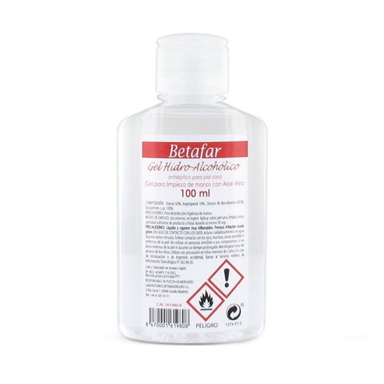 Betafar gel Hidroalcohólico con Aloe Vera 100 ml