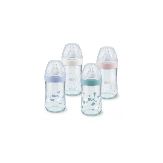 Nuk Biberón Nature Sense Cristal 0-6 S M Silicona 240 Ml