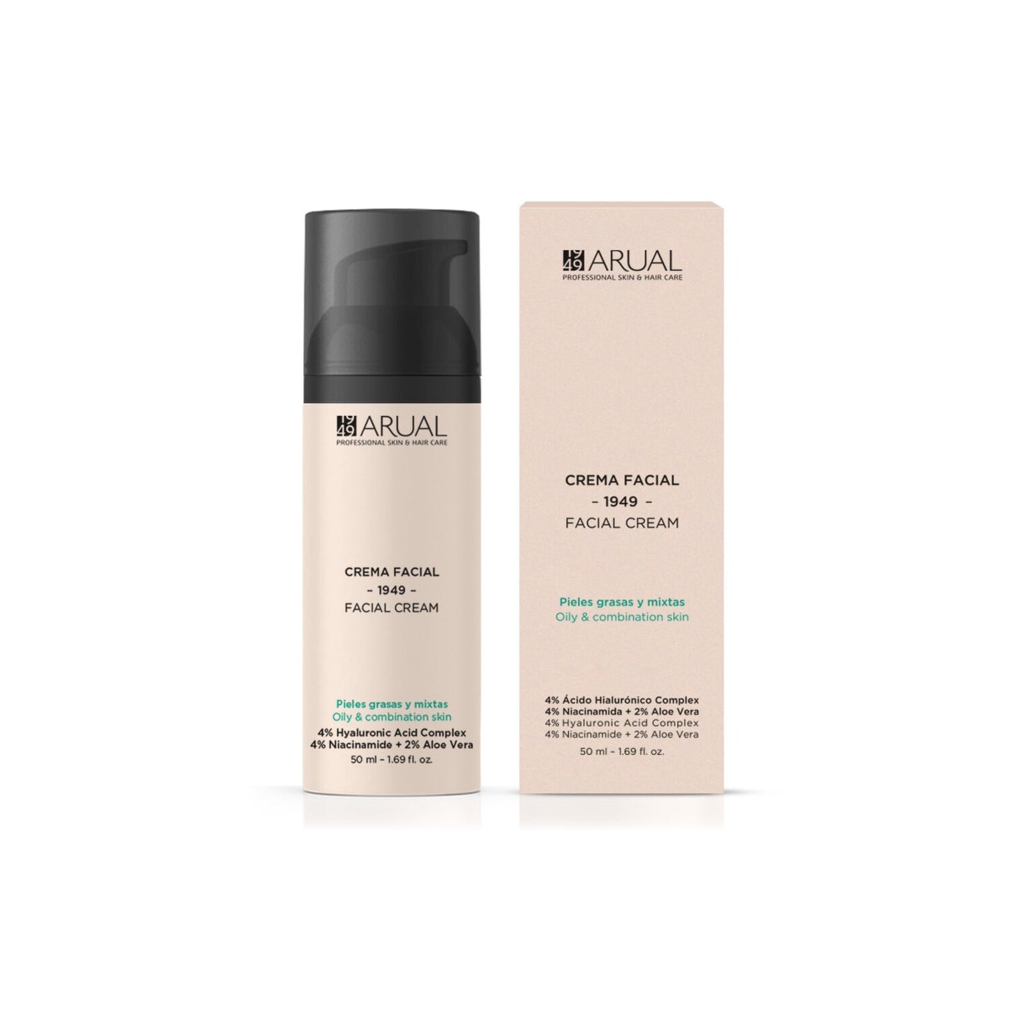 Arual Crema Facial Pieles Grasas & Mixtas 50ml