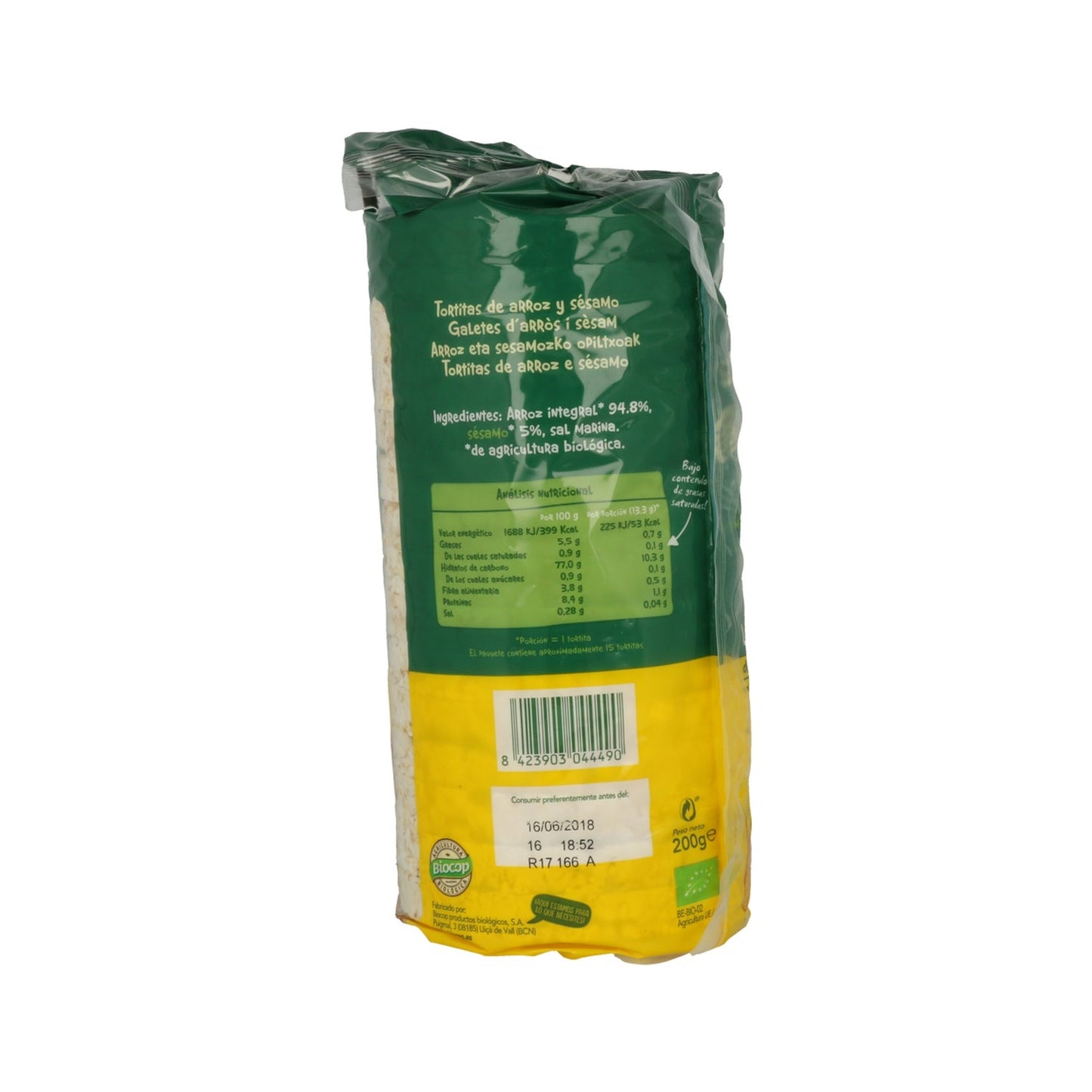 Biocop Tortitas Arroz Sésamo 200g