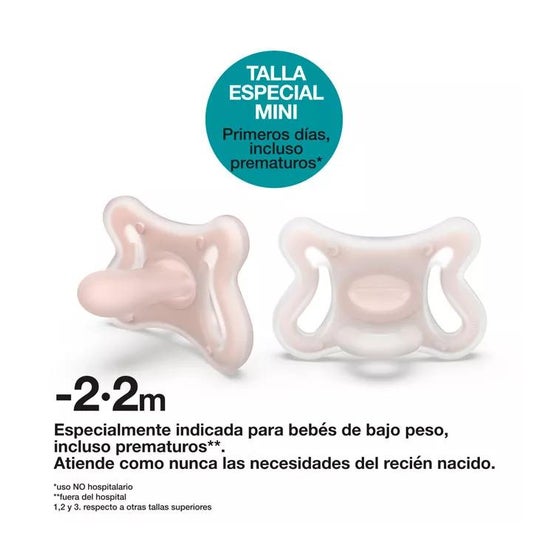 Suavinex Chupete Fisiológico Silicona SX Pro Mini -2-2m 1ud