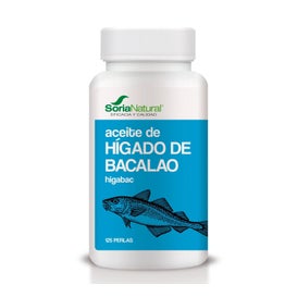 Soria Natural Higabac Aceite de Higado de Bacalao 125 perlas