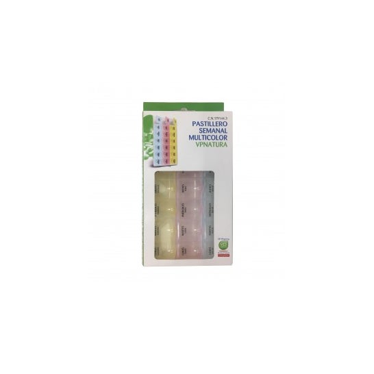 Vp Natura Pastillero Semanal Organizador De Medicamentos 3 compartimentos Multicolor