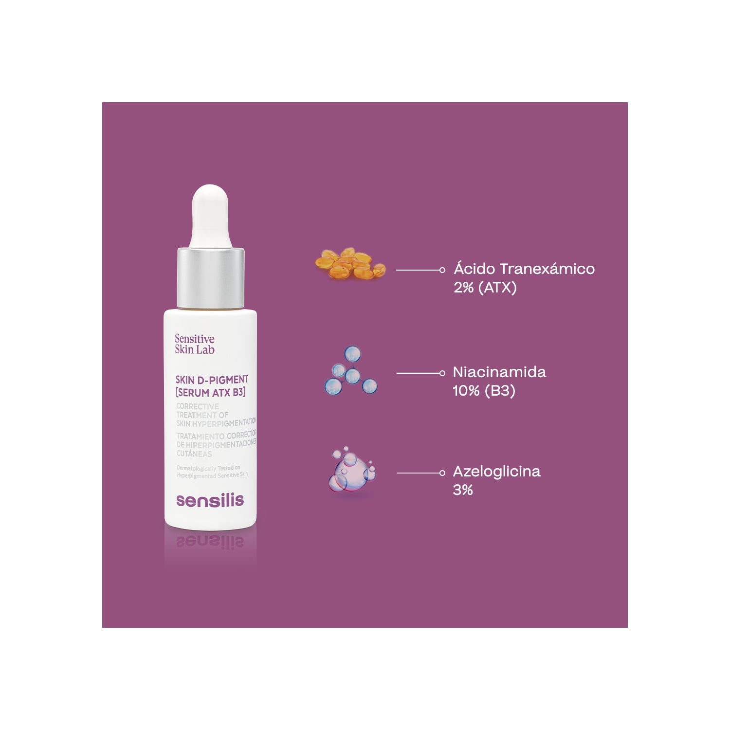 Sensilis Skin D-Pigment [Serum ATX B3] Tratamiento Corrector de Hiperpigmentaciones Cutáneas 30ml