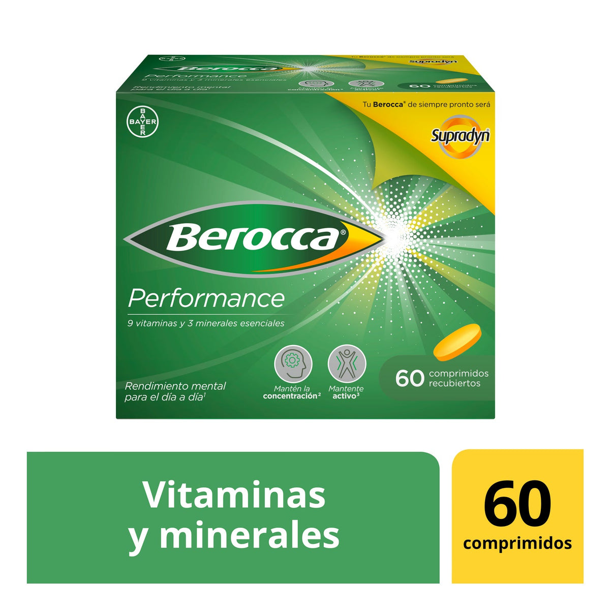 Berocca Performance Vitaminas y Rendimiento 60comp