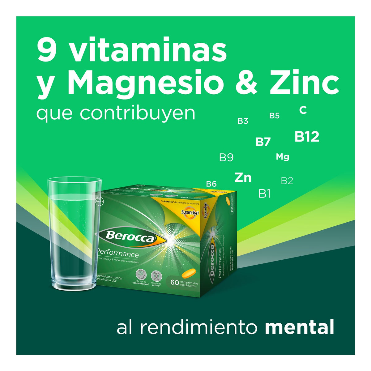 Berocca Performance Vitaminas y Rendimiento 60comp