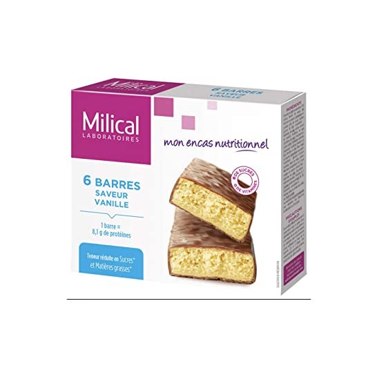 Milical Barritas Sabor Vainilla 6uds