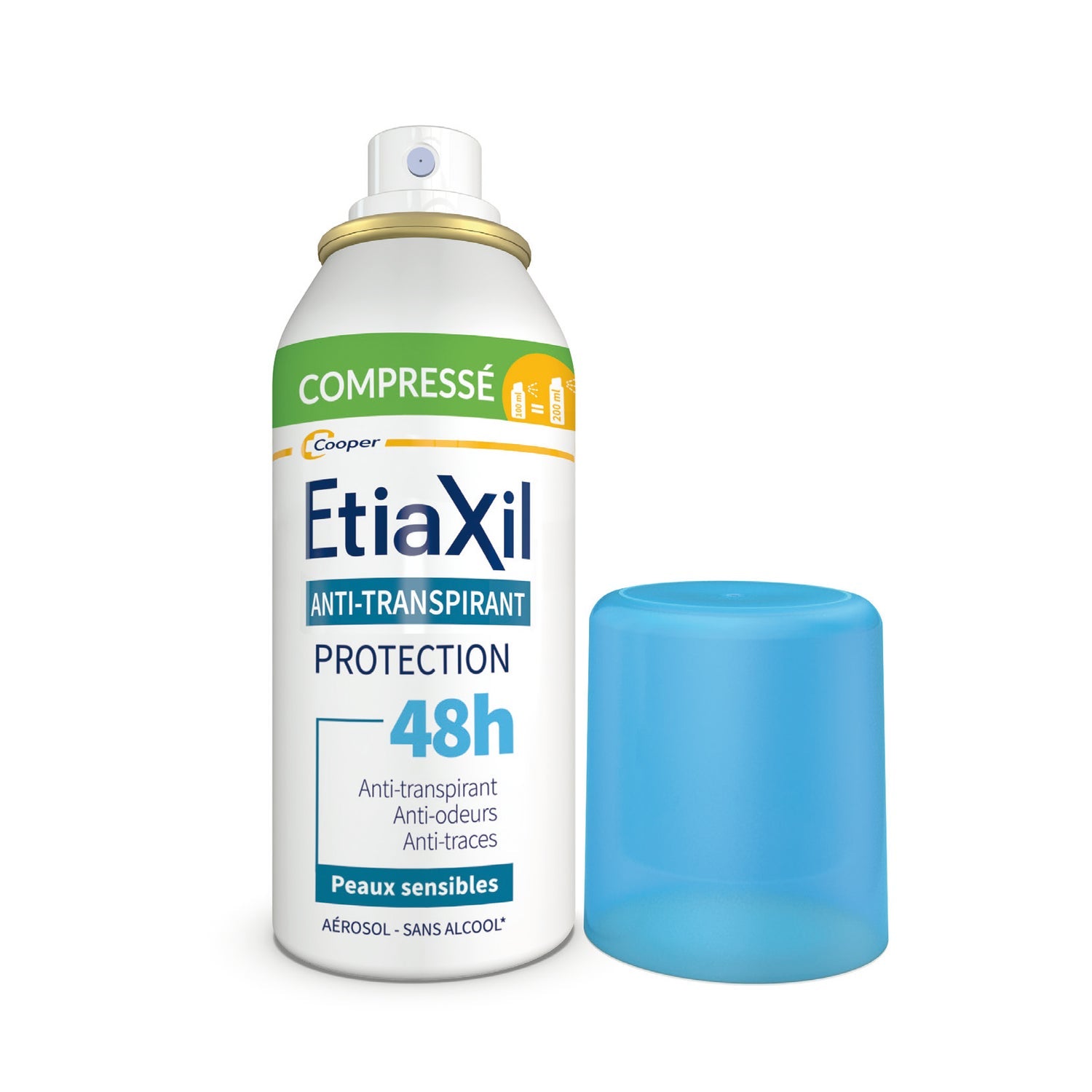 Etiaxil Anti-Transpirant Déodorant Compressé Peaux Sensibles 2x100ml