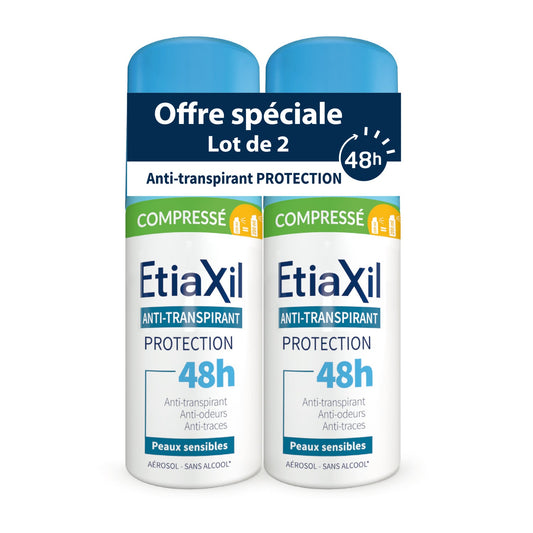 Etiaxil Anti-Transpirant Déodorant Compressé Peaux Sensibles 2x100ml