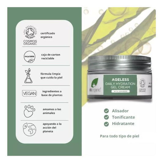 Dr. Organic Ageless Gel Crema Día Algas Marinas 50ml