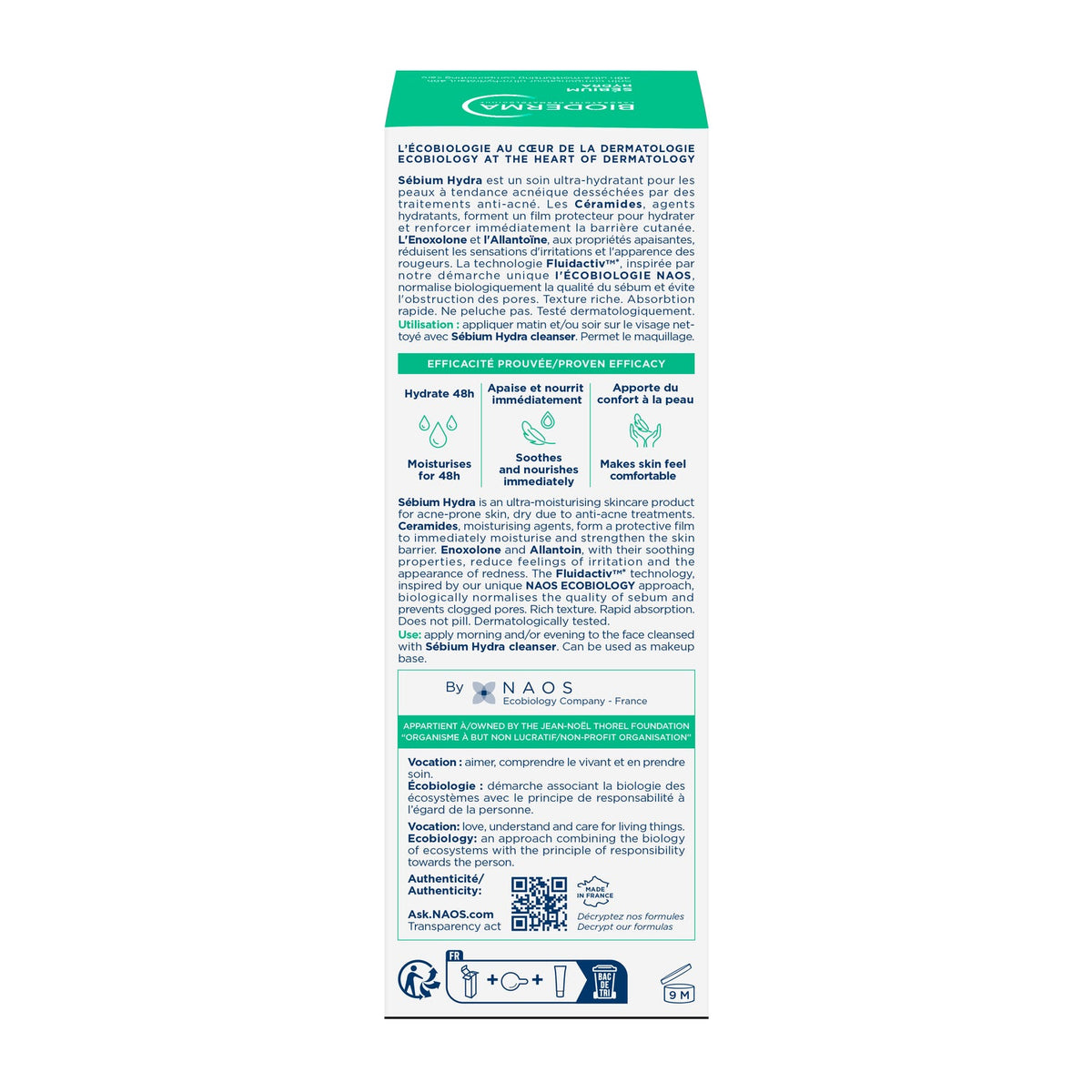 Bioderma Sébium Hydra Crema Coadyuvante 40ml