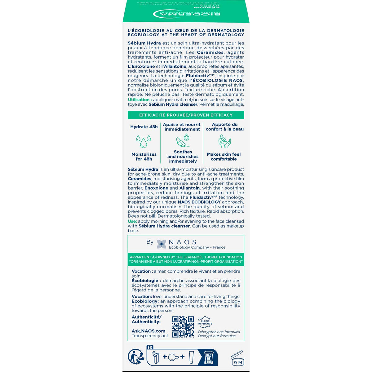 Bioderma Sébium Hydra Crema Coadyuvante 40ml