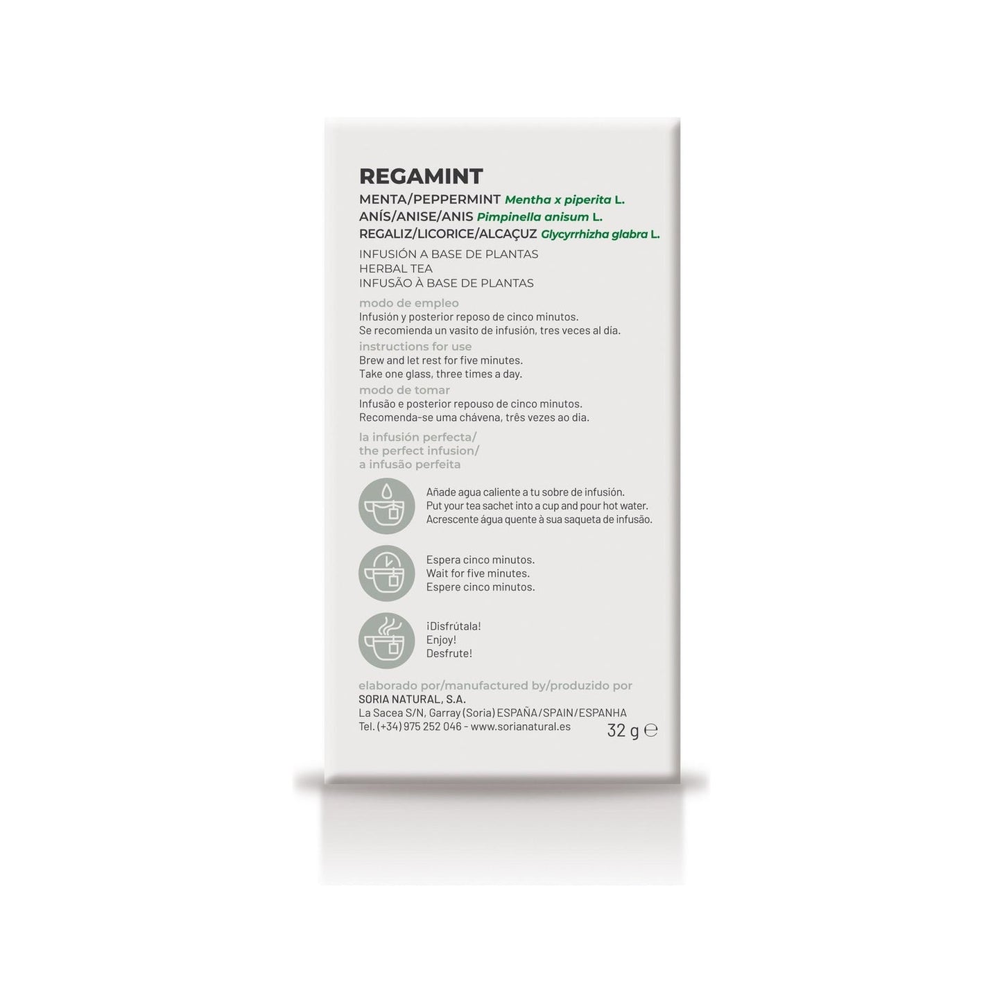 Soria Natural Regamint infusión 20 filtros