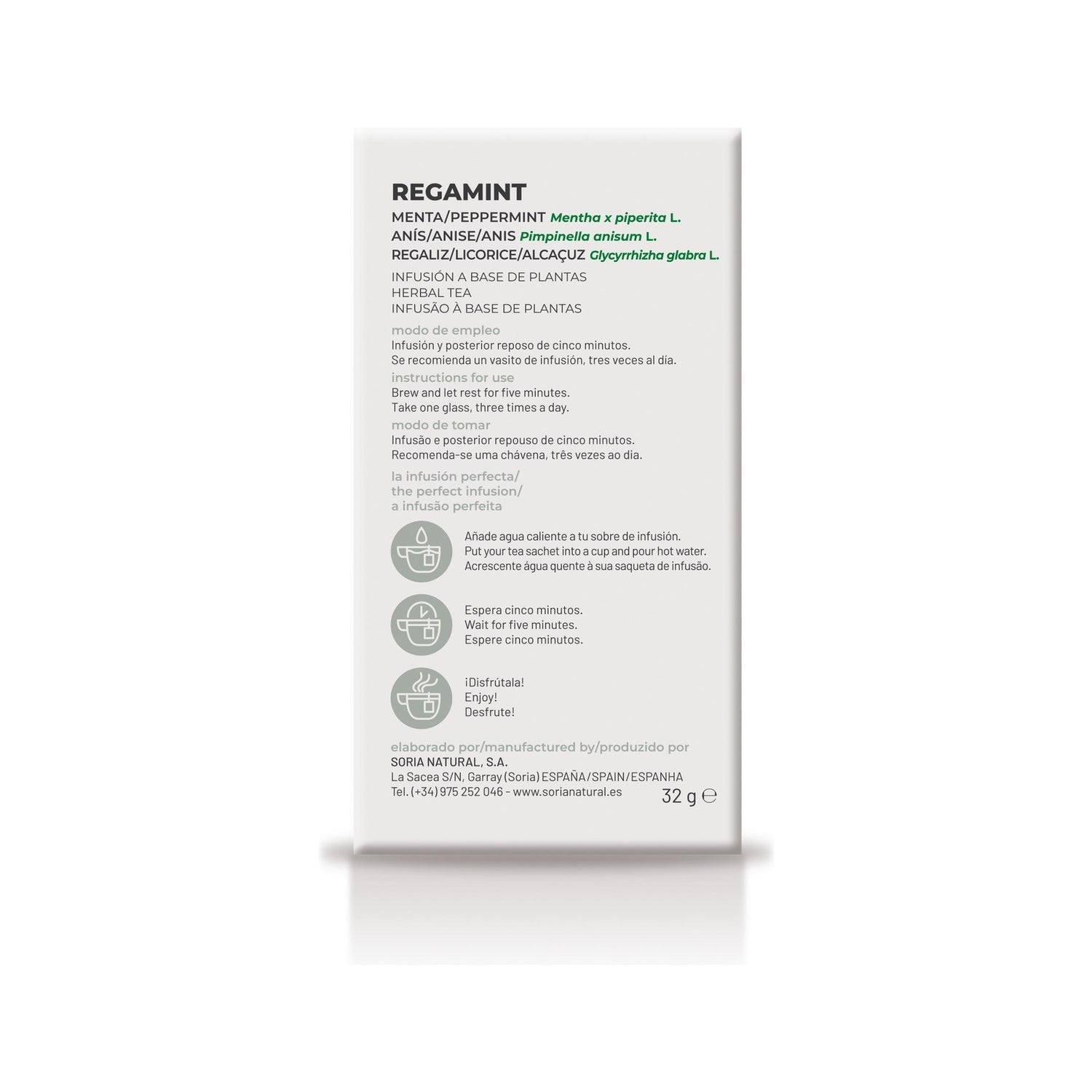 Soria Natural Regamint infusión 20 filtros