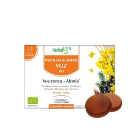 Herbalgem Pastillas Blandas Bio Voz Ronca Afonía Miel Limón 24Comp