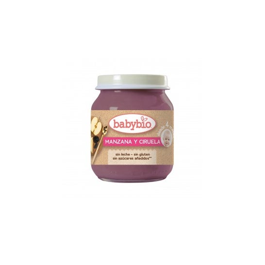 Babybio Tarrito Ecológico de Manzana y Ciruela 130 g