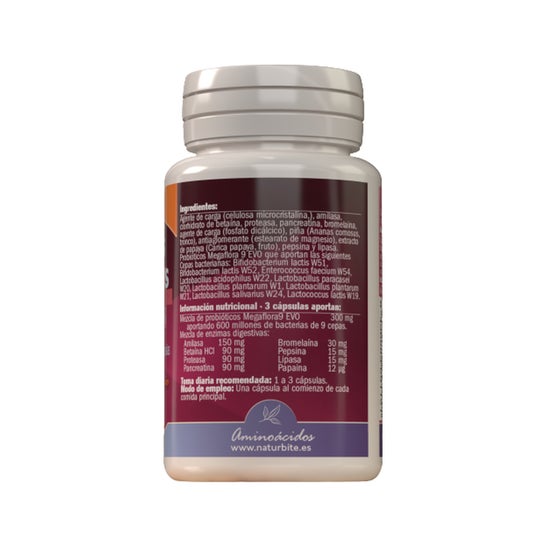 Naturbite Enzimas Digestivas + Probióticos 60caps
