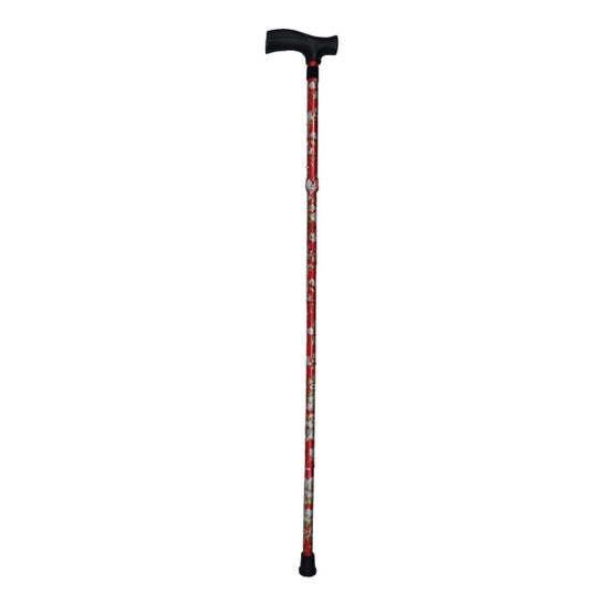 García 1880 Muletilla Plegable Rojo Flor Plástico 1ud