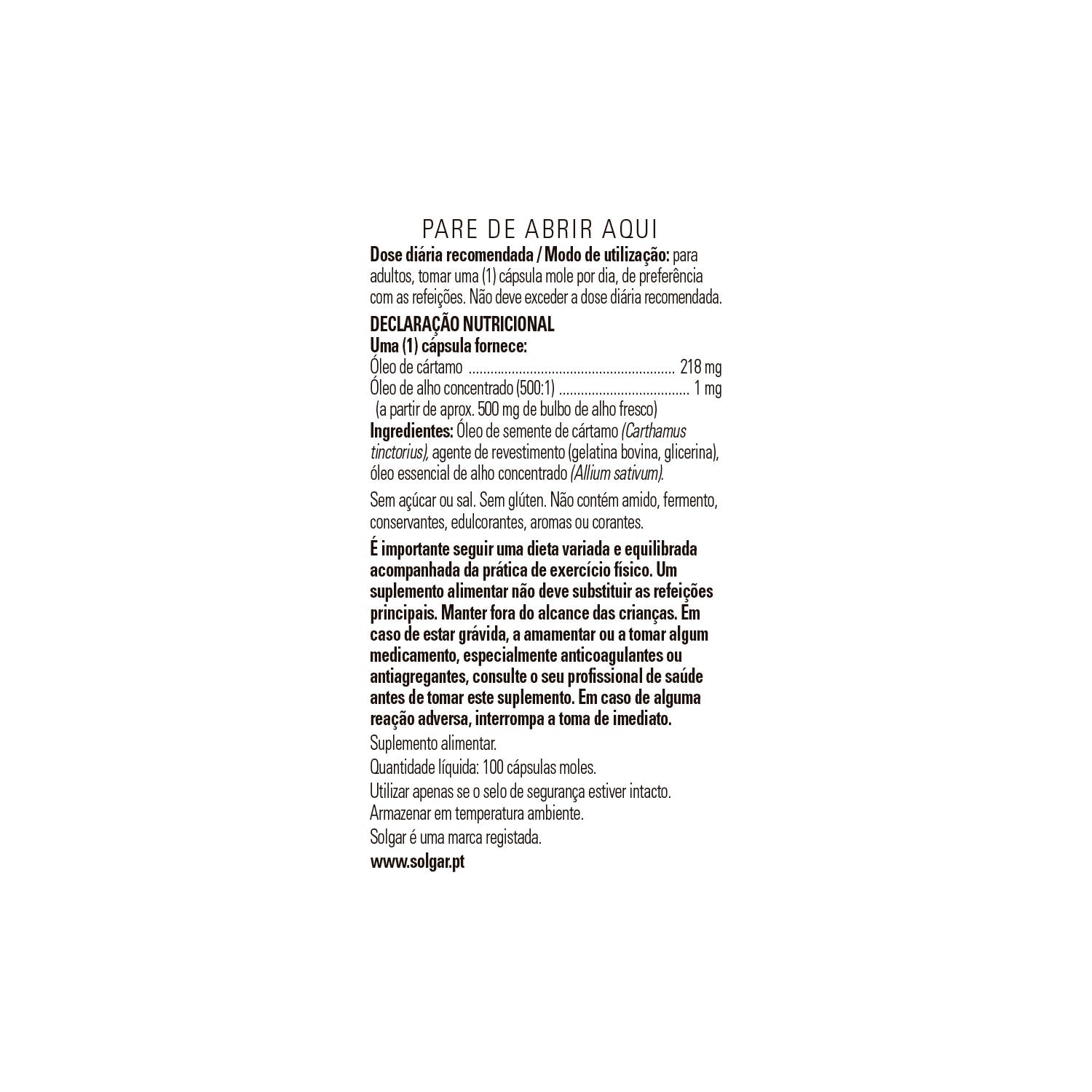 Solgar Aceite de Ajo 100 Perlas