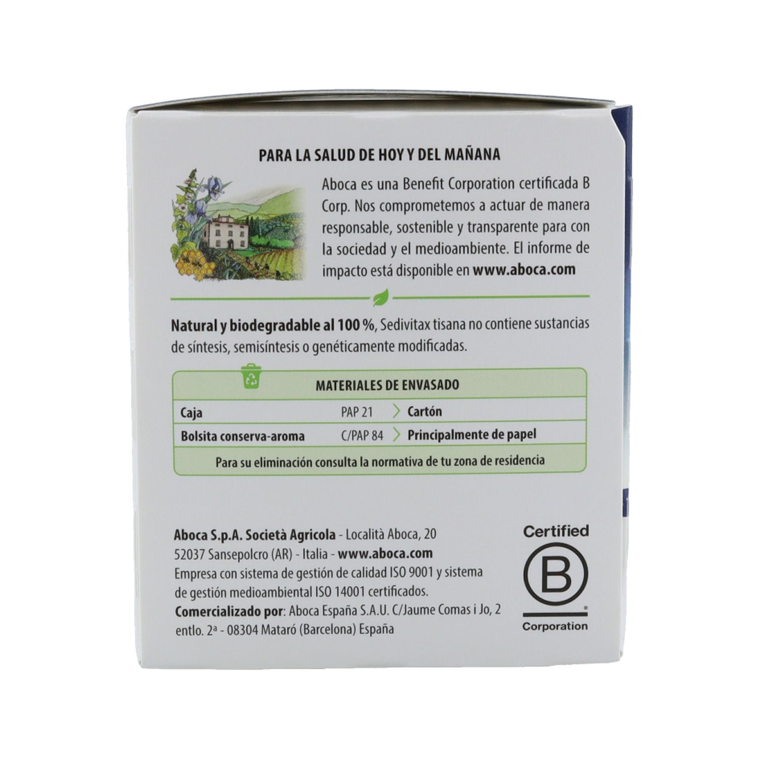 Aboca Sedivitax Tisana 20uds