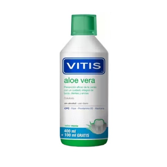Vitis Aloe Vera Colutorio Sin Alcohol Sabor Menta 400+100ml